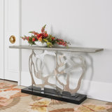 Sculpted 74'' W Solid Wood Console Table