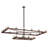 Stratum 26 - Light Glass and Wrought Iron Dimmable Square / Rectangle Chandelier