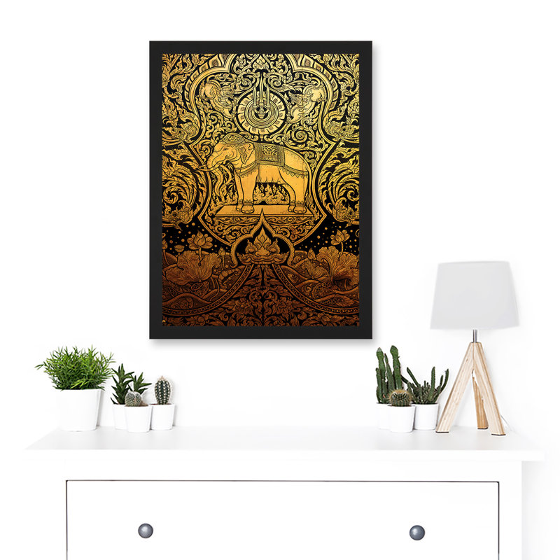 Ornate Abstract Thailand Elephant - Painting