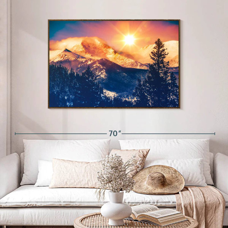 Colorado, 46 po x 31 po, Cadre flottant noyer
