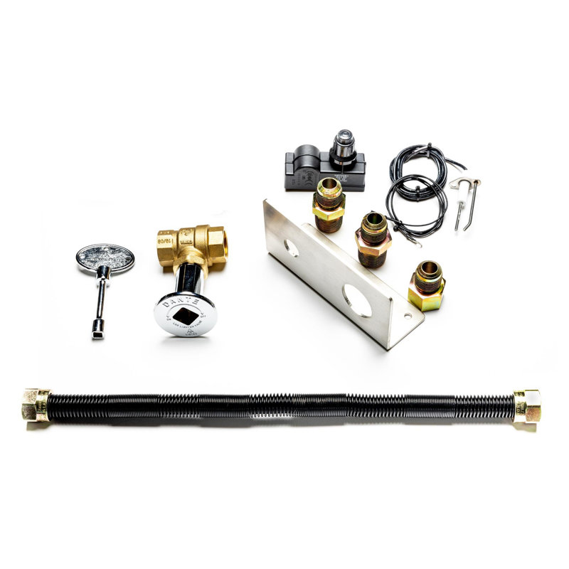 Fire Pit Gas Burner 3/4" Natural Gas Connection Kit- Complete with Spark Ignition 