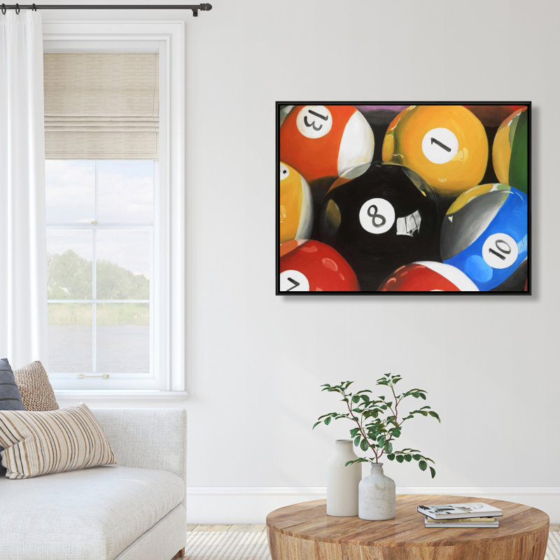Pool Balls Closeup Print On Canvas