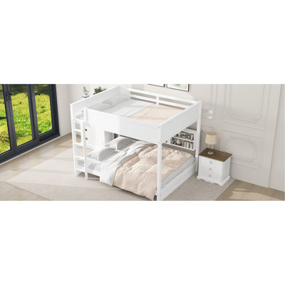 Over Bunk Bed With Roomy Storage Compartments Antique Functional Areas