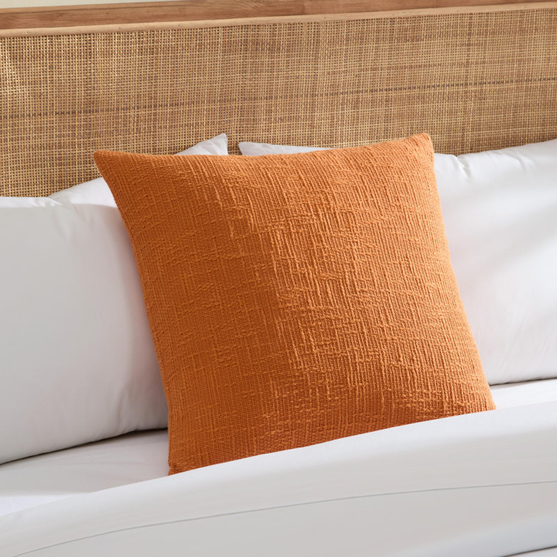 Coussin décoratif uni Tommy Bahama Serenity Slub, Orange