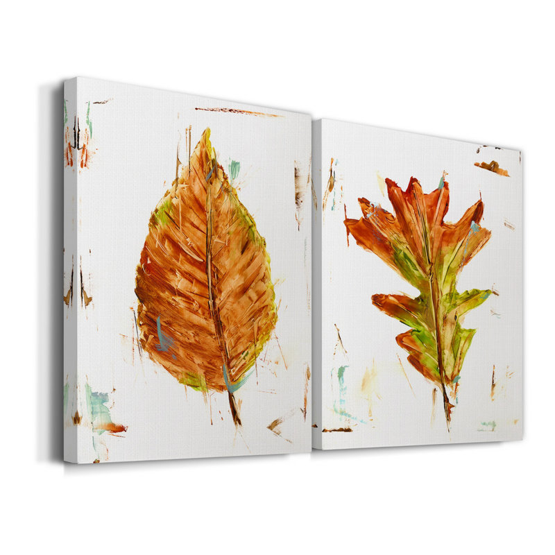 Autumn Leaf Study III, toile tendue avec châssis de qualité supérieure - prête à être accrochée, H 27 po x l 32 po x P 1 po
