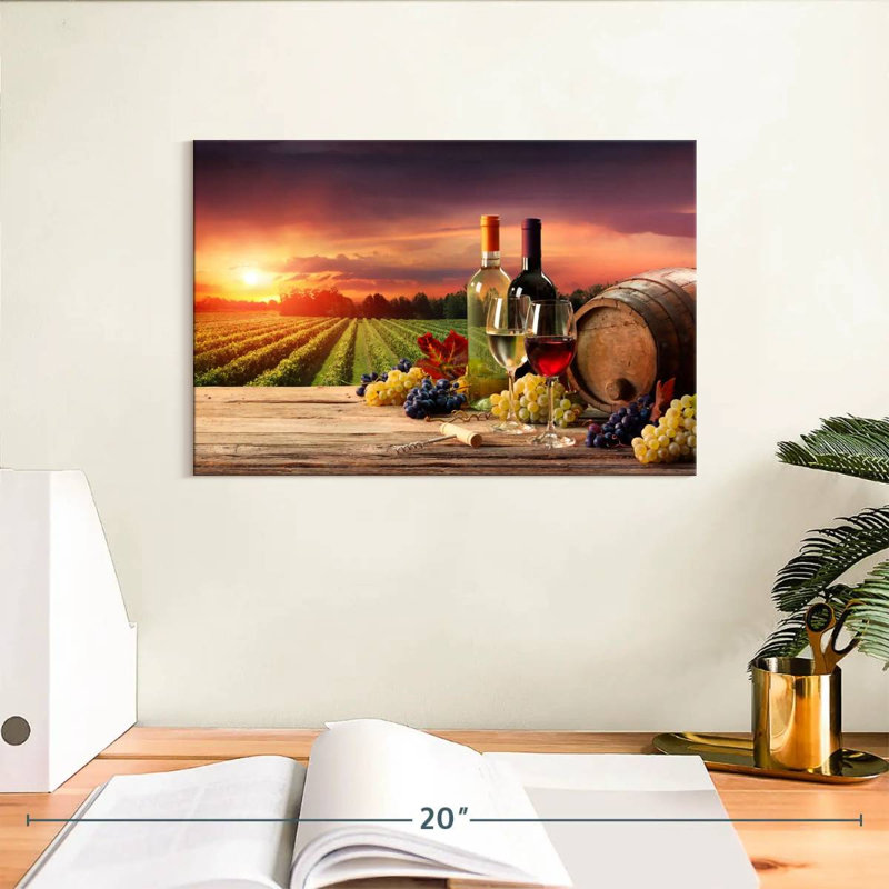 Yarlin Wine Vineyard Vista, H 8 po x l 12 po
