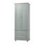 Grande armoire de rangement avec deux tiroirs pour salle de bain / bureau, gris-743723850