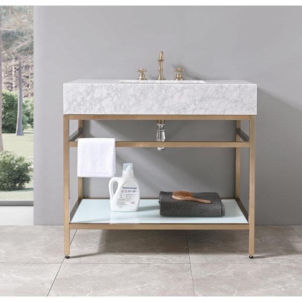 Corner Bathroom Vanities You'll Love | Wayfair