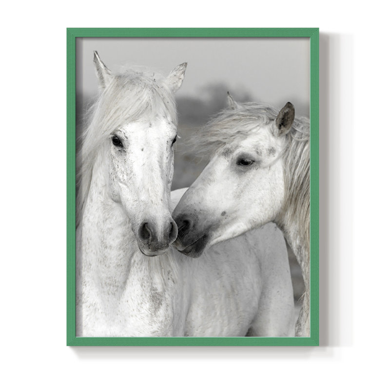 Affection I, reproduction encadrée - bois massif, Vert, H 10 po x l 8 po