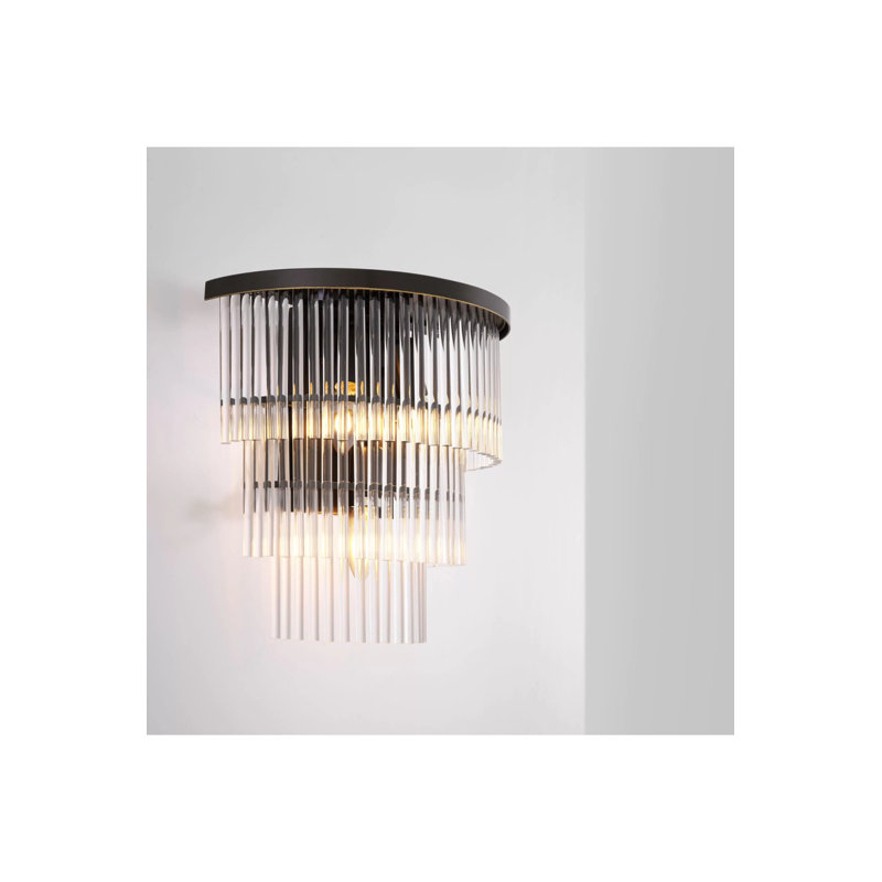 East 3 - Light Flush Mounted Sconce, Black