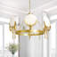 Vendome Marble & Brushed Gold Chandelier