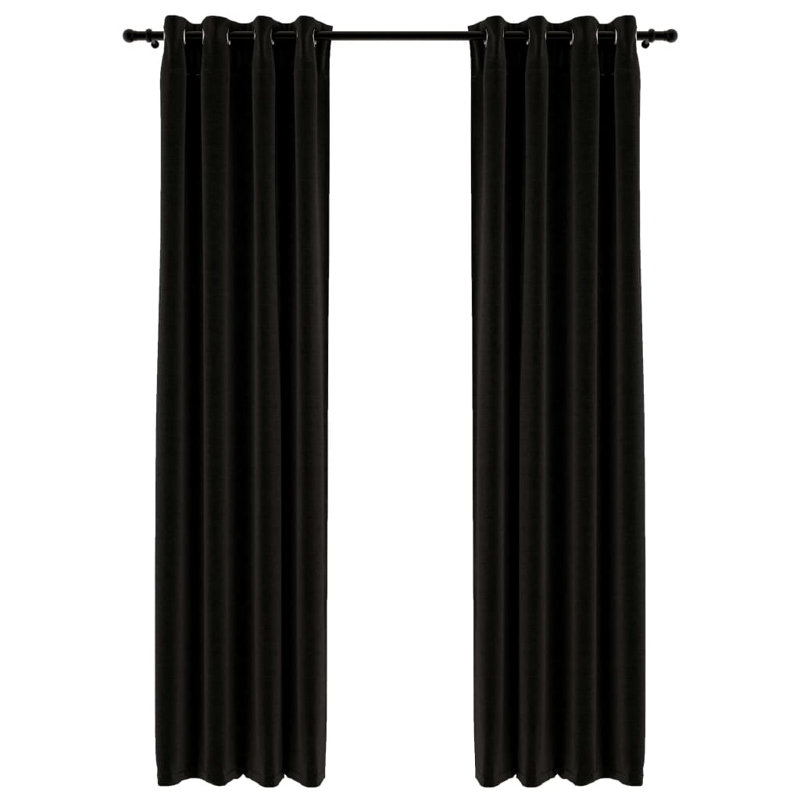 Chaarvi Blackout Curtain, 140cm Width x 225cm Drop, Anthracite