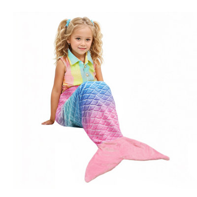 Couverture de queue de sirène pour tout-petits Catalonia, doudou super doux en flanelle pour enfants