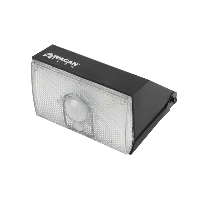 Wagan Outdoor LED Motion Sensor Wall Pack Light with Solar Panels