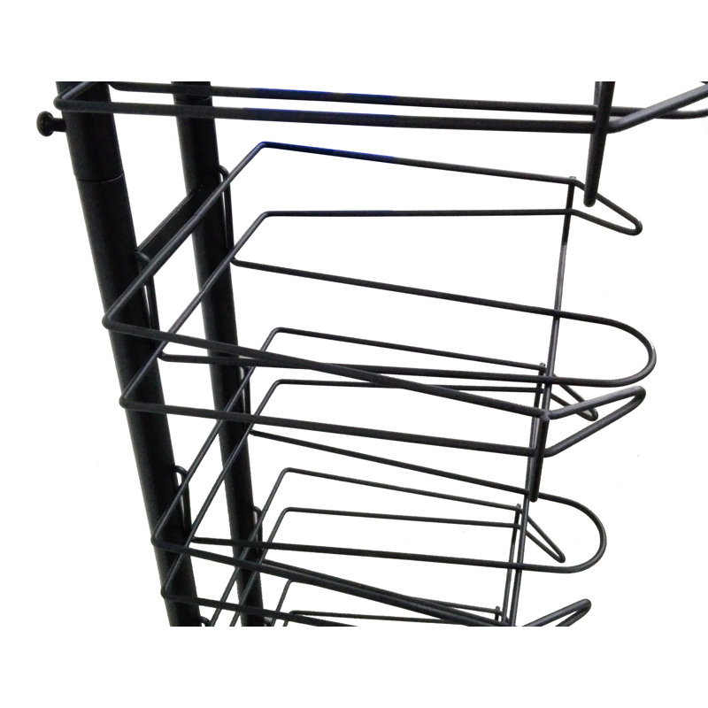 FixtureDisplays 12-Tier Hat Display Rack 12.5" wide x 75" high x 14.5" deep BLACK