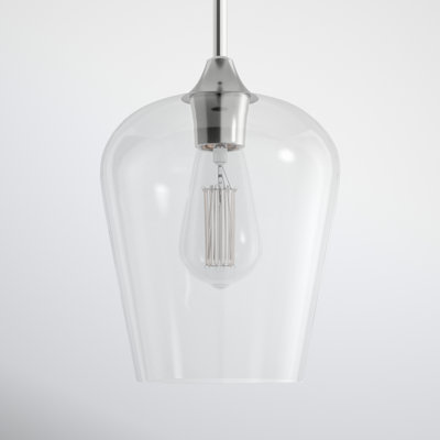 Breena Single Light Glass Steel Dimmable Pendant