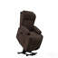 Fauteuil inclinable électrique en lin brun Lusio
