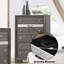 Commode 5 tiroirs Naima, finition grise