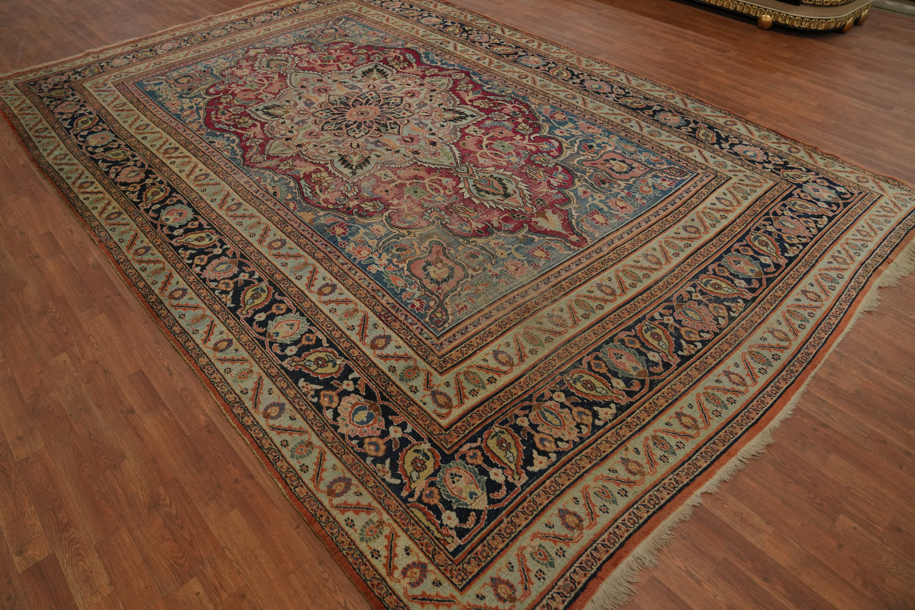 Traditional Line Rugs Isabelline Pre-1900 Vegetable Dye Traditional Large Rug 10x14 | Wayfair