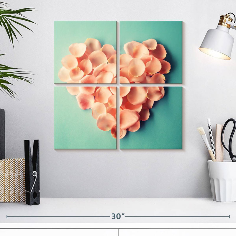 Hardie cœur rose, H 18 po x l 18 po