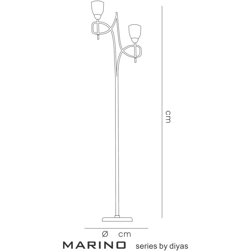 Dinah 145cm Novelty Floor Lamp, French Gold
