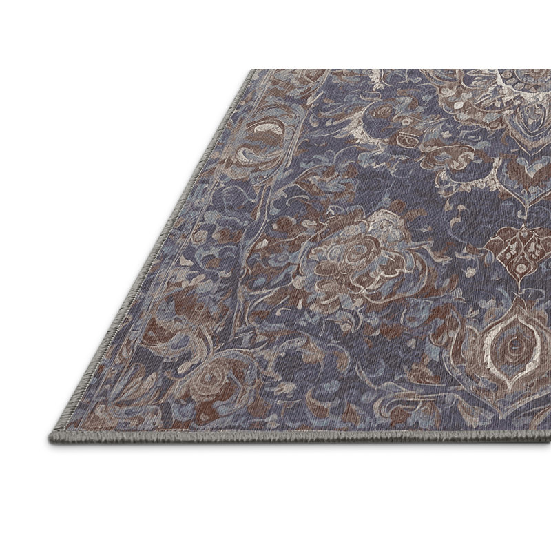 Machine Washable Pink Area Rug, Square 3'