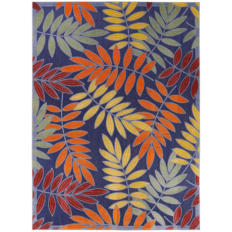 Isalia Floral Indoor/Outdoor Area Rug, Rectangle 7'10" x 10'6"