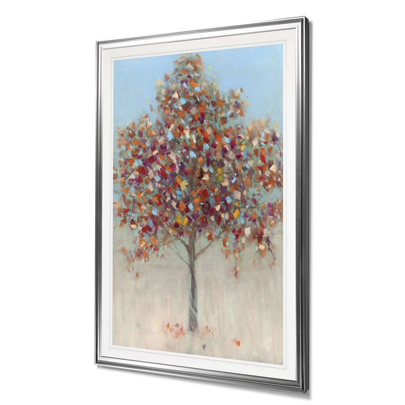 « confetti tree », impression, Cadre argenté, H 24 po x l 20 po x P 1,5 po