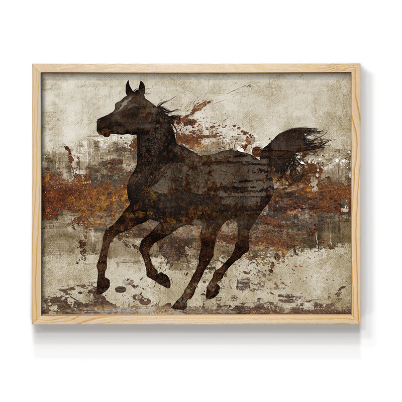 Running Free II -Framed Print - Restickable, H 8 po x l 10 po, Naturel
