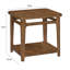 Table de bout Branscum Mid-Century en noyer avec tablette inférieure ouverte