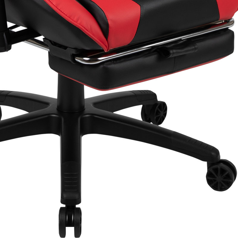 Bridesdale 2 Piece Computer Desk Office Set, Red/Black