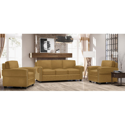 Ensemble de salon en cuir 3 pièces Fardin