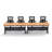 Lyndzi Rectangle 4 Person Flip Top 72'' L Modular Training Table and Chair Set with Casters and Modesty Panel and Cable Management
