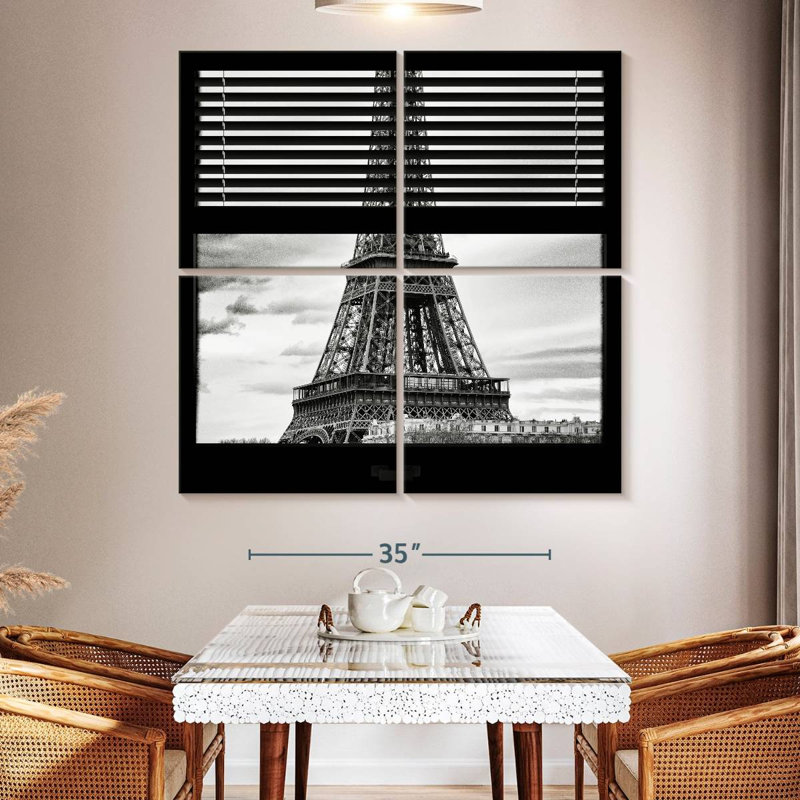 Nicci Eiffel Through The Blinds, 50" H x 50" W