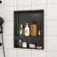 Double tablette de niche en acier inoxydable 21 po x 17 po, bronze industriel-1709924968