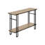 Console étroite pour chambre à coucher - taupe et métal noir 2