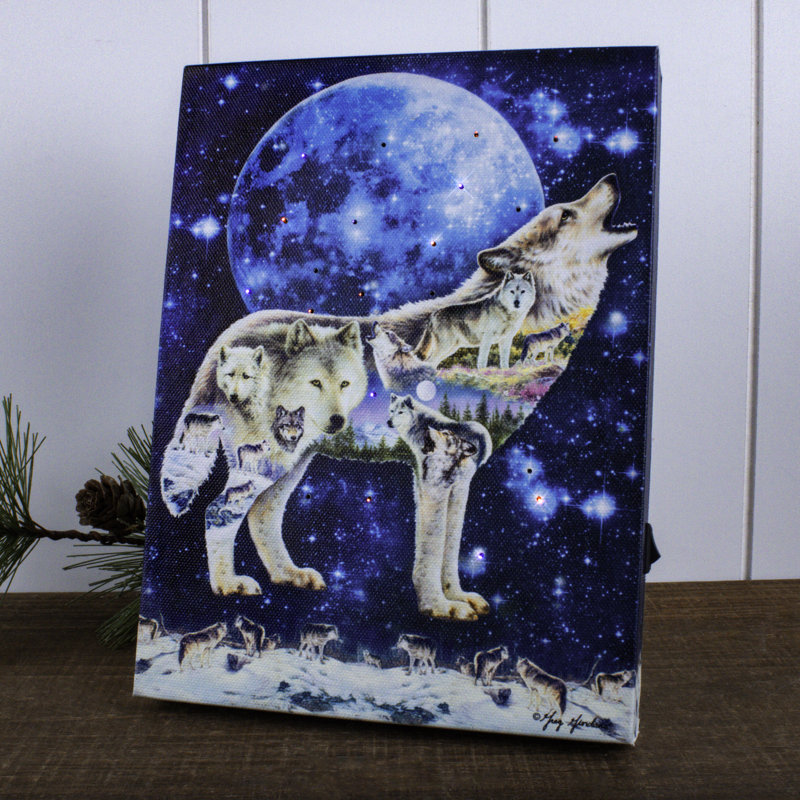 Toile de table lumineuse Hepp - Spirit Wolf 8 x 6