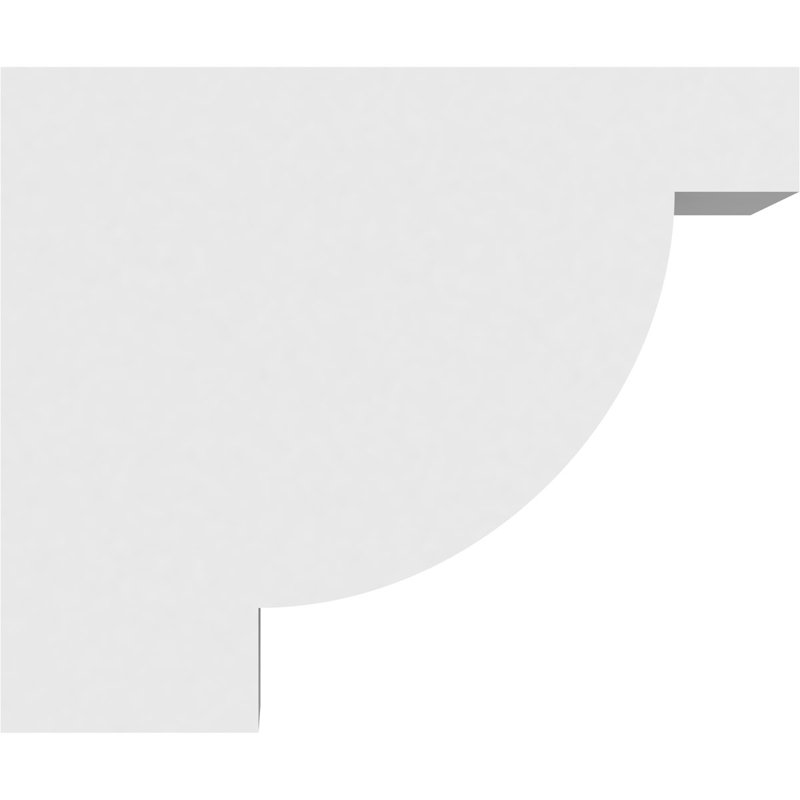 Queue de chevron standard en PVC de qualité architecturale Alpine, H 10 po x L 6 po x P 12 po