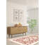Tapis rectangulaire en laine noué à la main de conception unique 3 pi 2 po x 4 pi 10 po nouvel âge en brun foncé / kaki / crème