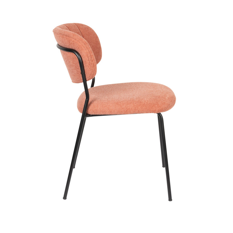 Jolien Upholstered Dining Chair, Pink, Black