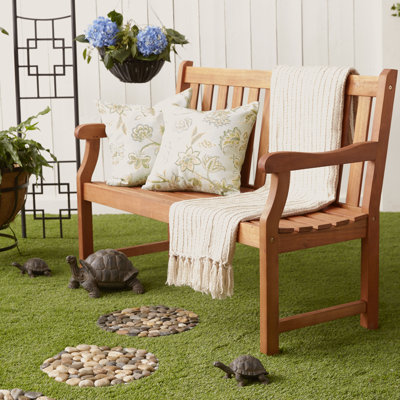 Solid Wood Eucalyptus Outdoor Bench