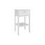 Table de chevet, 1 tiroir, 1 tablette, 4 pieds, blanc-1217691579
