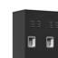 Casiers en métal 72 po avec serrure de 72 po, armoire à 6 portes pour divers besoins, casiers noirs, espace de rangement suffisant pour les employés, différents espaces convenables,