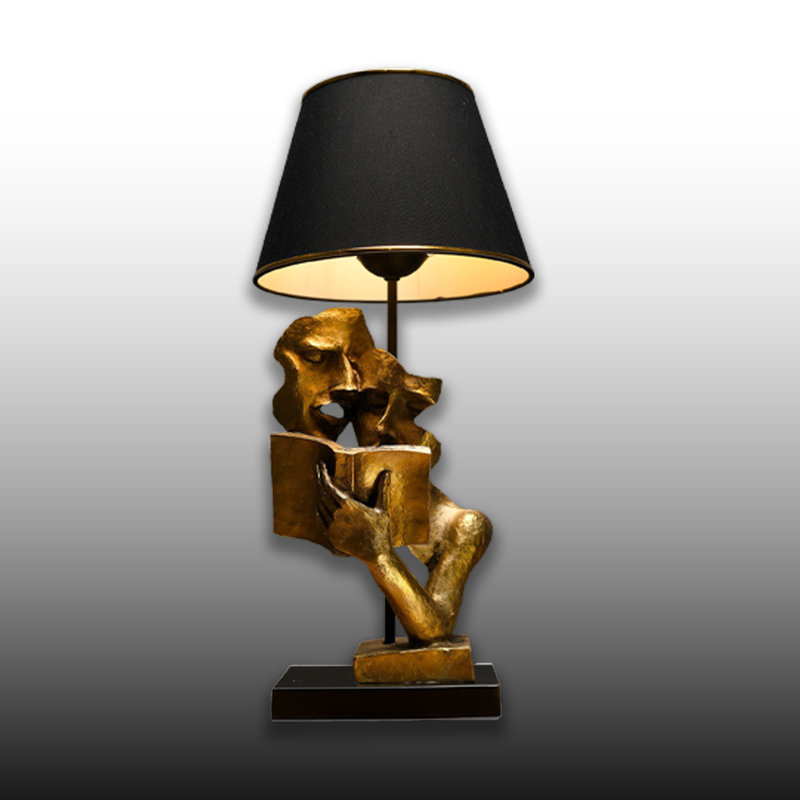 Metal Base Reading Couple Unique Table Lamp