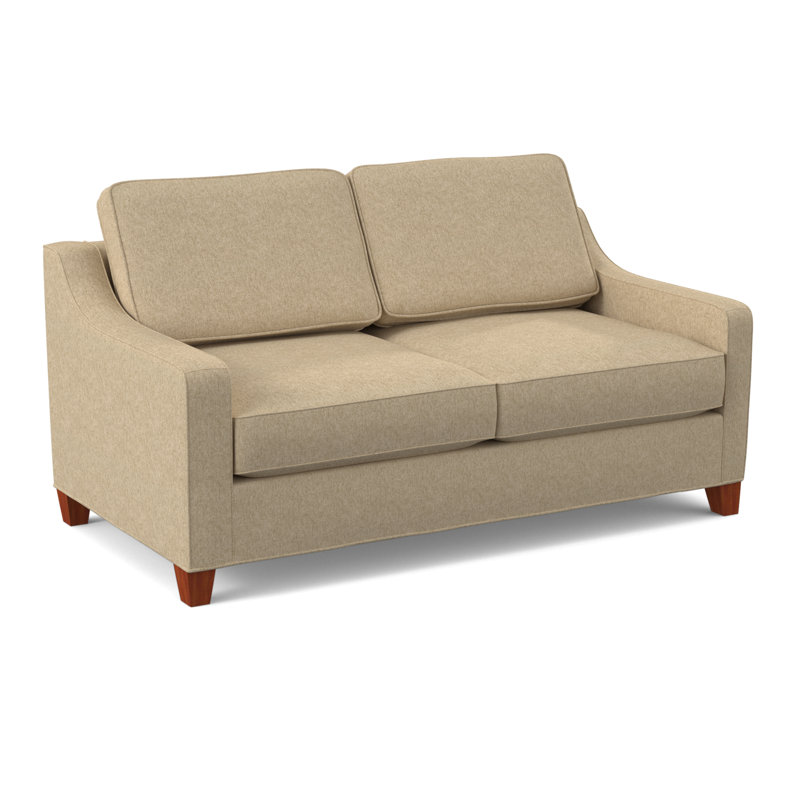Clark 74" Square Arm Sofa with Reversible Cushions, BM Cherry, Dorset Taupe