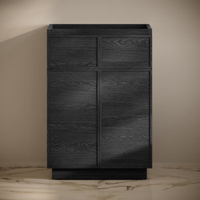 St. Tropez 24" Freestanding Bathroom Vanity Cabinet Without Top In Natural Oak