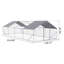 Outdoor Chicken Coop with Large Space 26x10x6FT Metal Construction