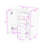 Ensemble de meuble-lavabo en bois avec plateau en céramique, 3 tiroirs de rangement et portes d'armoire à fermeture en douceur-530742280-519724009