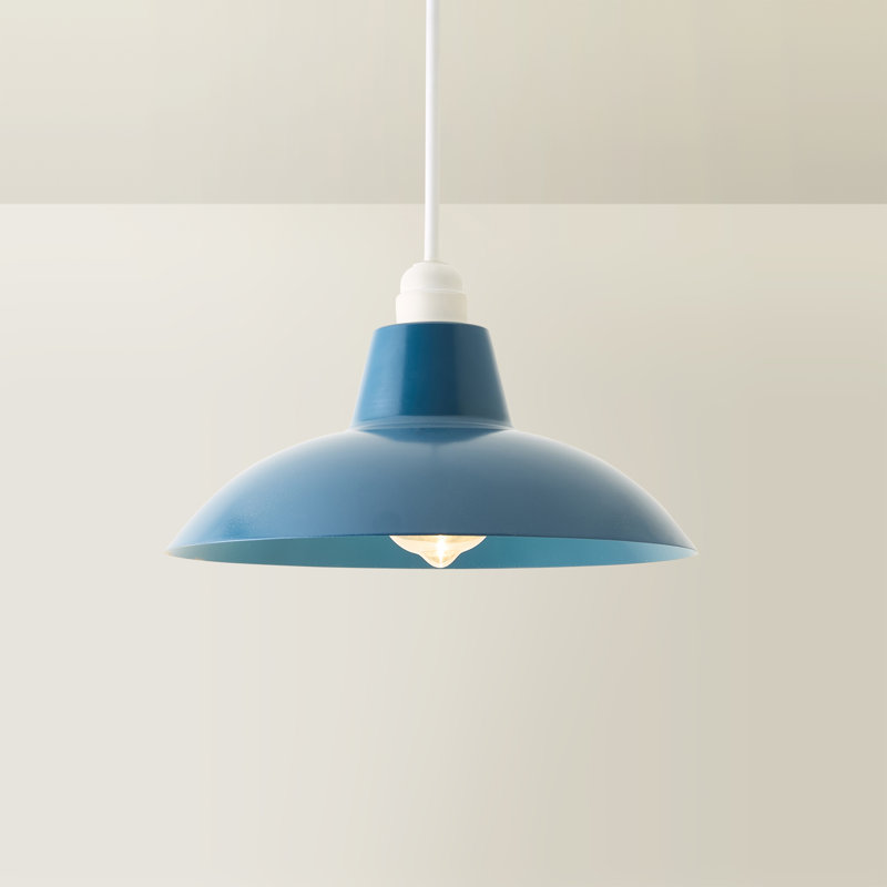12.2cm H Metal Bowl Pendant Shade ( Screw On ), French Blue