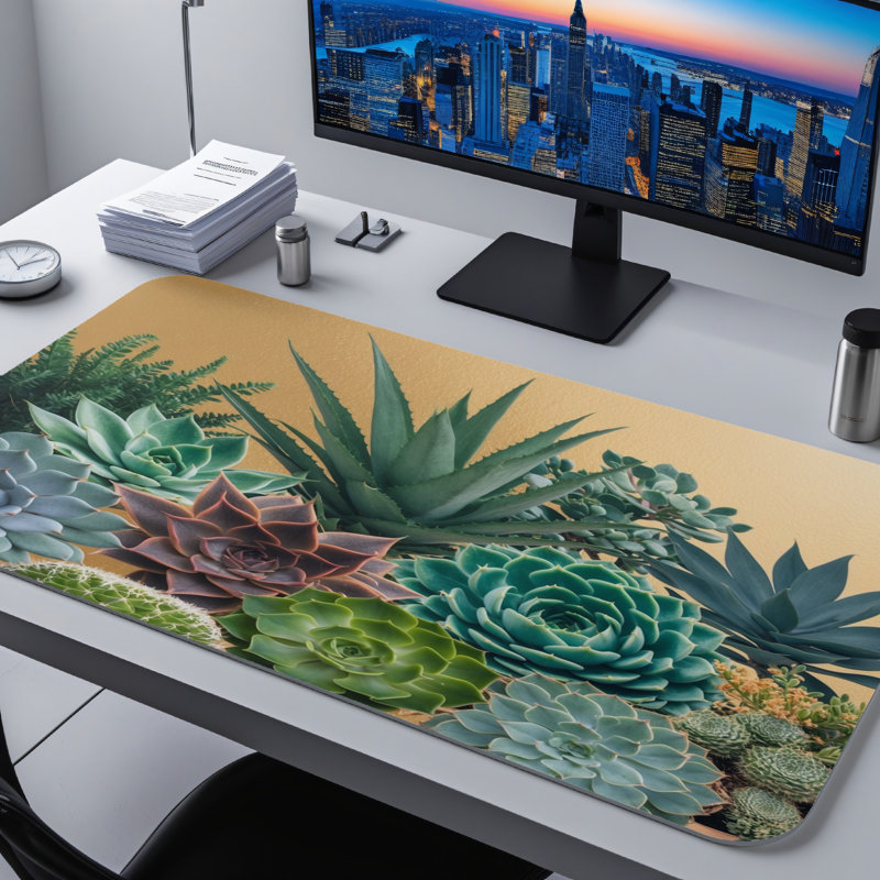 Polyester Desk Pad, 14.4x12.1